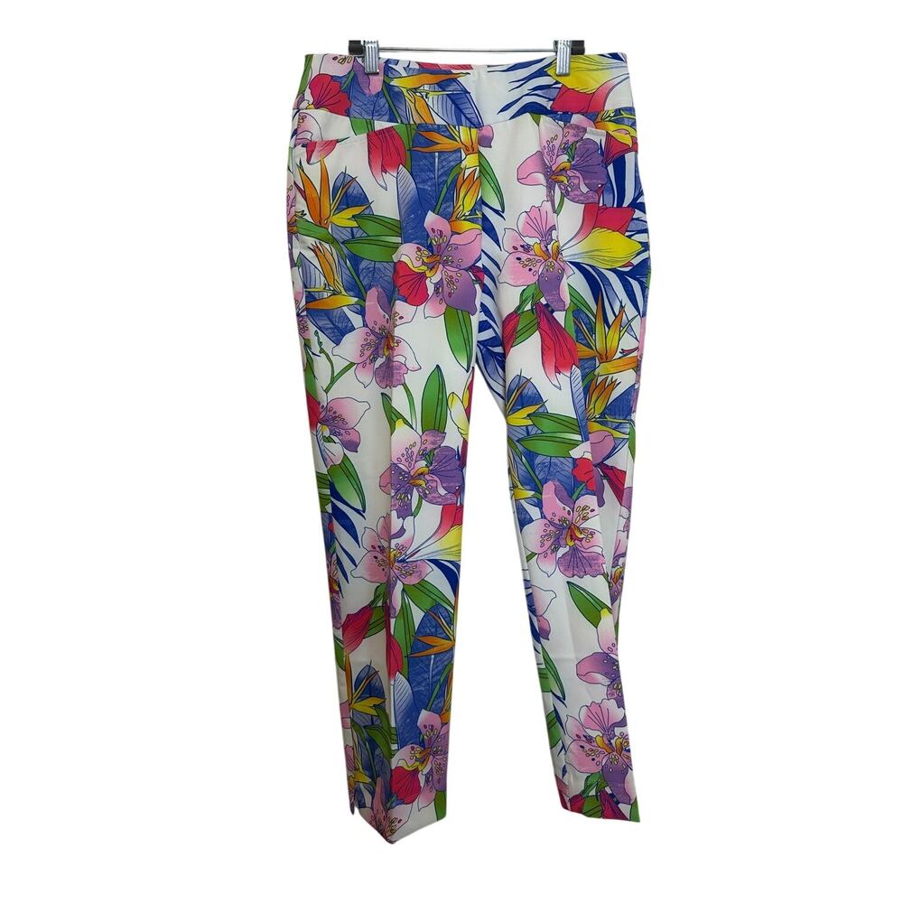 IBKÜL Tropical Floral Print Golf/Athletic Pants Never Worn NWOT Size 10 - Picture 10 of 10